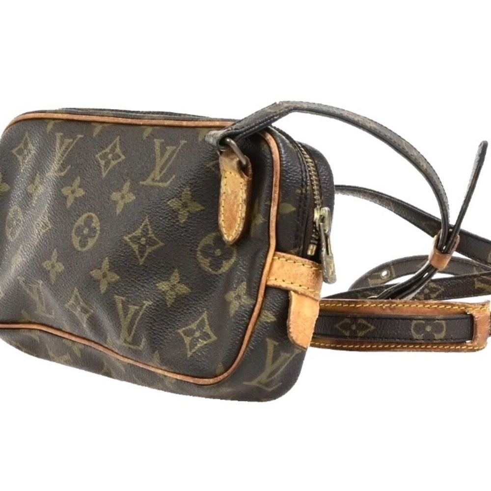 Authentic Louis Vuitton Brown Monogram Marly Crossbody Bag - Picture 3 of 12